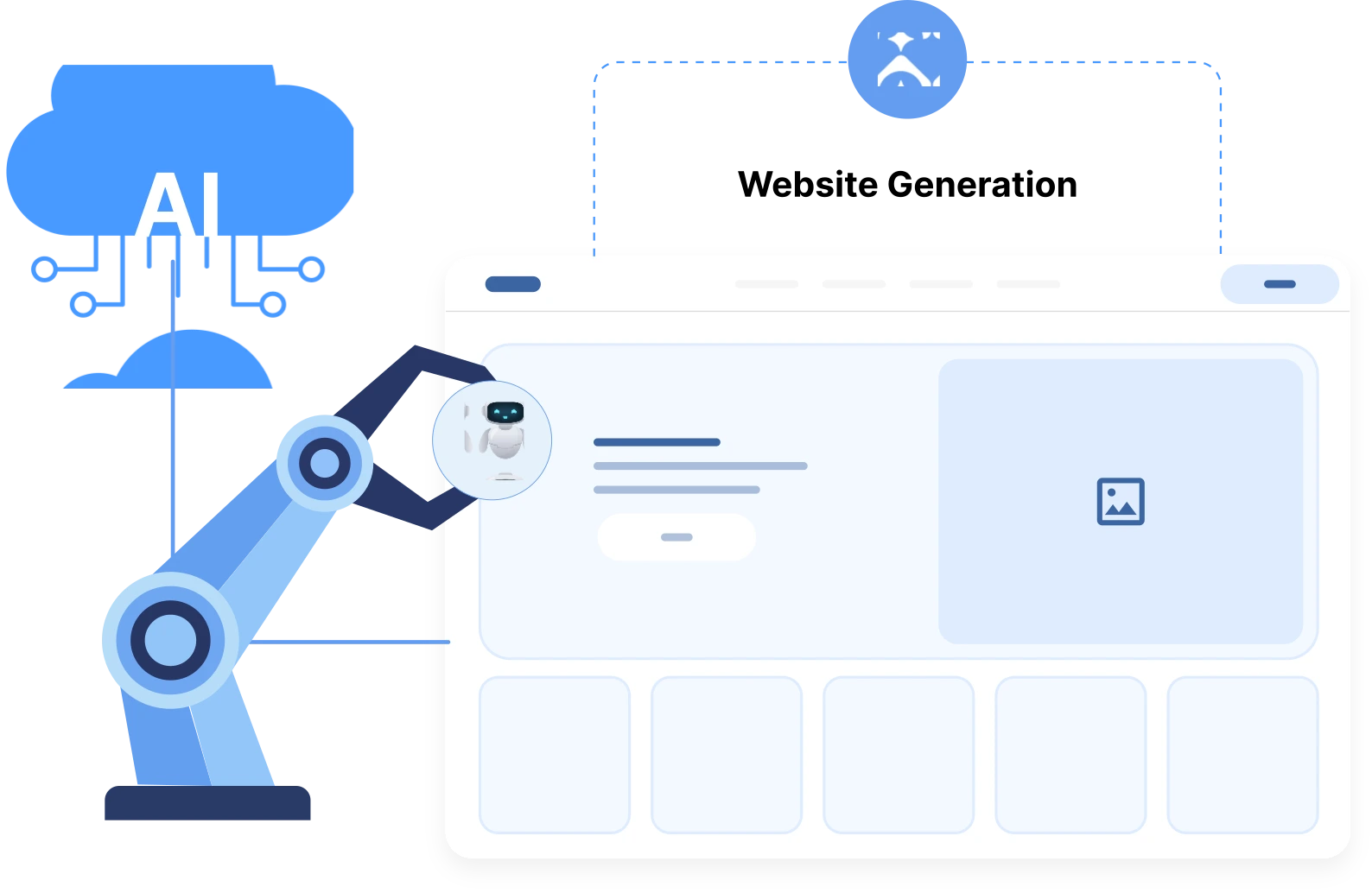 AI Website Builder Illustration